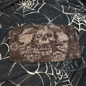 Skull and Roses Tube Top